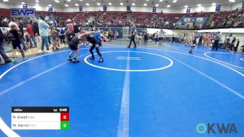 46 lbs Consi Of 8 #2 - Nolan Elwell, Mustang Bronco Wrestling Club vs Max Harris, Tuttle Elite Wrestling Club