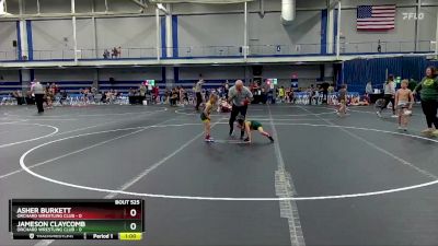 36-40 lbs Round 3 - Jameson Claycomb, Orchard Wrestling Club vs Asher Burkett, Orchard Wrestling Club