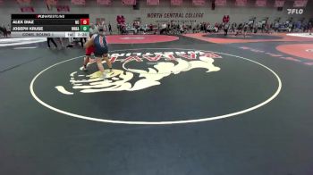 285 lbs Cons. Round 1 - Joseph Kruse, Wheaton vs Alex Diaz, North Central