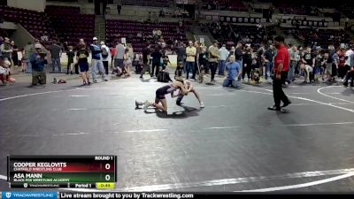 67 lbs Champ. Round 1 - Asa Mann, Black Fox Wrestling Academy vs Cooper Keglovits, Chatfield Wrestling Club