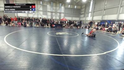 U15 Women - 46 lbs Cons. Round 3 - Daniella Vazquez, CA vs Maya Wong, HI