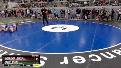 130 lbs Quarterfinal - JadeRenee Hemphill, Nikiski Freestyle Wrestling Club vs Jillian Brady, Interior Grappling Academy