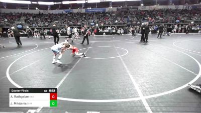 60 lbs Quarterfinal - Anden Rathgeber, East Kansas Eagles vs Jett Mikijanis, Greater Heights Wrestling