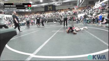 70 lbs 3rd Place - Carson Beams, Mustang Bronco Wrestling Club vs Kruise Hickman, Lexington Wrestling Club
