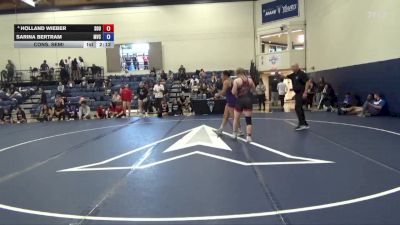 145 lbs Cons. Semi - Holland Wieber, Southern Oregon University vs Sarina Bertram, Missouri Valley
