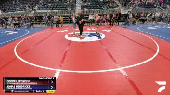 97 lbs Cons. Round 3 - Cooper Sessions, Wyoming Underground Wrestling vs Jonas Hendricks, Torrington Wrestling Club