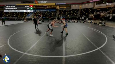 285 lbs 3rd Place Match - Tyson Martin, La Crosse Aquinas vs Owen Shea, Antioch