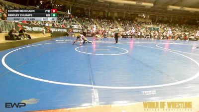 75 lbs Quarterfinal - Cooper Nicholson, Palmyra Youth Wrestling Club vs Bentley Churape, Ridge Wc