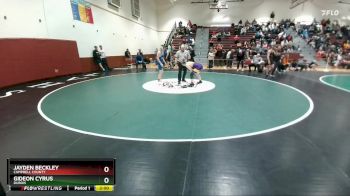 157 lbs Cons. Round 2 - Jayden Beckley, Campbell County vs Gideon Cyrus, Dubois