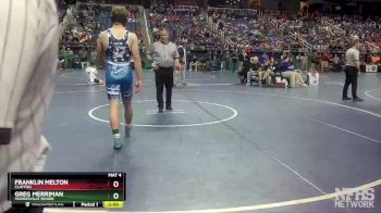 4A 170 lbs Quarterfinal - Greg Merriman, Mooresville Senior vs Franklin Melton, Clayton