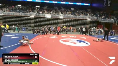 93 lbs 5th Place Match - Brogon Gold, Riverton USA Wrestling vs Gavin Reinert, High Plains Thunder Wrestling Club