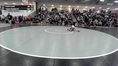100 lbs Cons. Round 2 - Gabe Honnette, Flat Earth Wrestling Club vs Tyson Lamm, Wentzville