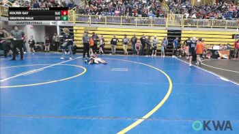 49 lbs Quarterfinal - Kolter Gay, Blackwell Wrestling Club vs Grayson Hale, Standfast