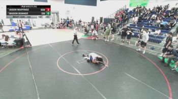 144 lbs Cons. Round 2 - Jason Martinez, Valencia High School Wrestling vs Mason Bonner, Chino Hills WC