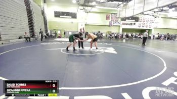 215 lbs Quarterfinal - David Torres, SAN FERNANDO vs Giovanni Rivera, CANOGA PARK