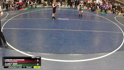 53 lbs Champ. Round 1 - Landon Gustafson, Colorado Outlaws vs Clancy King, Club King - North Sanpete