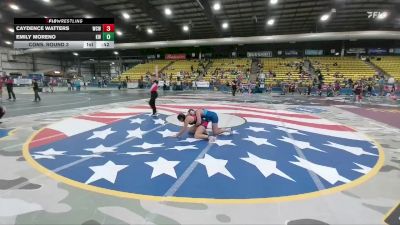 130 lbs Cons. Round 3 - Caydence Watters, Windy City Wrestlers vs Emily Moreno, Kelly Walsh