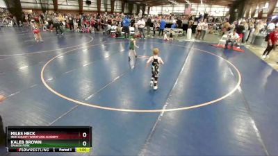 43 lbs Cons. Round 2 - Miles Heck, Iron County Wrestling Academy vs Kaleb Brown, Spanish Fork