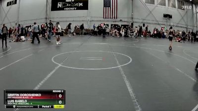 76 lbs Round 2 (4 Team) - Griffin Doroshenko, Mat Assassins Black vs LUIS RABELO, High Pace Wrestling