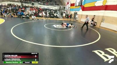 160 lbs Quarterfinal - Justin Miller, Thunder Basin High School vs Logan Mendoza, Thunder Basin High School