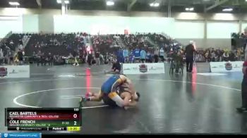 133 lbs Round 4 (6 Team) - Cael Bartels, Rochester Community & Tech. College vs Cole French, Niagara Community College