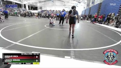 110-115 lbs Semifinal - Lennox Gebara, Frontenac vs Annalis Vaca, Cougar