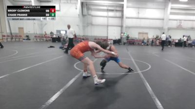 120-130 lbs Round 2 - Brody Clemons, Unattached vs Chase Franks, Southwestern