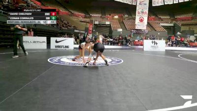 Schoolboys - 84 lbs Cons. Semis - Conan Corrales, Rough House Wrestling vs David Cheltsov, Savage House Wrestling Club