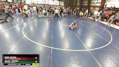 61 lbs Quarterfinal - Brody Jensen, Gunnison Valley vs Zeke Hicken, Wasatch Wrestling Club