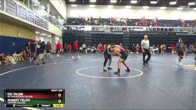 184 lbs Champ. Round 2 - Mo Talebi, Mt. San Antonio College vs Robert Felipe, Lemoore College