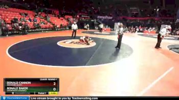 2 lbs Champ. Round 1 - Ronald Baker, Champaign (Central) vs Donald Cannon, Rockford (East)