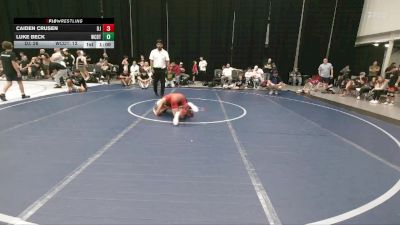 84 lbs Round 2 (6 Team) - Luke Beck, Wrecking Crew Demolition Team vs Caiden Crusen, Dirty Jersey