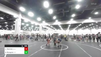 109 lbs Quarterfinal - Leah Ramirez, Mantanona TC vs Alexandria Munguia, Central Coast Most Wanted