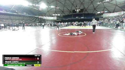 93 lbs Quarterfinal - Travis Cantu, Victory Wrestling-Central WA vs Pierce Grimes, Twin City Wrestling Club