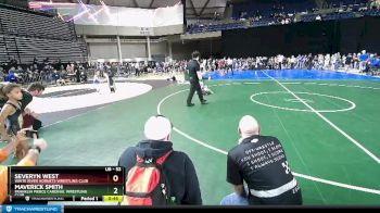 53 lbs Cons. Round 3 - Maverick Smith, Franklin Pierce Cardinal Wrestling Club vs Severyn West, White River Hornets Wrestling Club