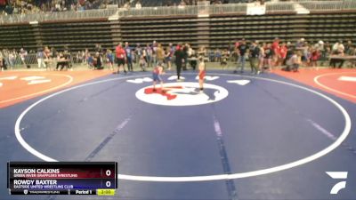 45 lbs Quarterfinal - Kayson Calkins, Green River Grapplers Wrestling vs Rowdy Baxter, Eastside United Wrestling Club