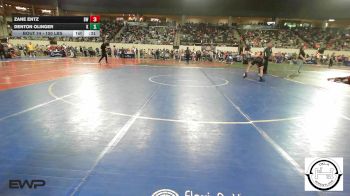 150 lbs Consi Of 16 #2 - ZANE ENTZ, BISON WRESTLING GEARY, OK vs DENTON OLINGER, MARLOW OUTLAWS JH