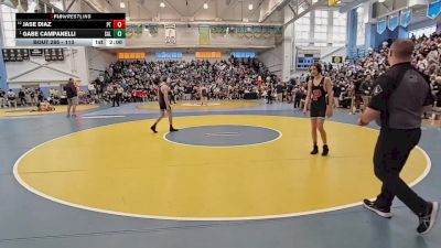 113 lbs Semifinal - Gabe Campanelli, Salesianum vs Jase Diaz, Polytech