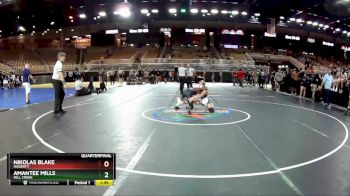 132 lbs Quarterfinal - Amantee Mills, Mill Creek vs Nikolas Blake, Hagerty