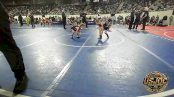 60 lbs Consi Of 16 #2 - Jesse Hightower, Blaine County Grapplers vs Wyatt Tate, Bridge Creek Youth Wrestling
