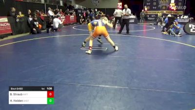 124 lbs Semifinal - Benjamin Straub, Mifflinburg vs Hayden Holden, Sheffield