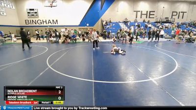 53-57 lbs Round 3 - Ridge White, Fremont Wrestling Club vs Nolan Broadbent, Olympus-Skyline