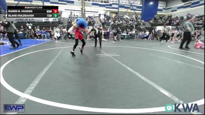 85 lbs Consi Of 8 #1 - Kaden N. Hughes, Midwest City Bombers Youth Wrestling Club vs Blake Holzbaugh, Team Guthrie Wrestling