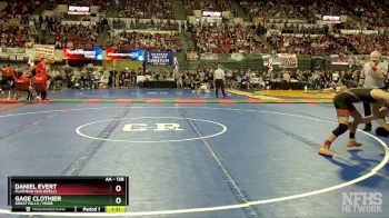 AA - 138 lbs Semifinal - Daniel Evert, Flathead (Kalispell) vs Gage Clothier, Great Falls / MSDB