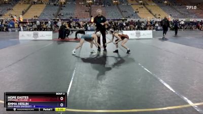 101 lbs Semis (4 Team) - Hope Eastes, Emmanuel College vs Emma Heslin, Lock Haven University