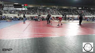 110 lbs Consi Of 8 #2 - Olivia Haddox, Duncan Lady Demons vs Evelyn Tillison, Fort Gibson