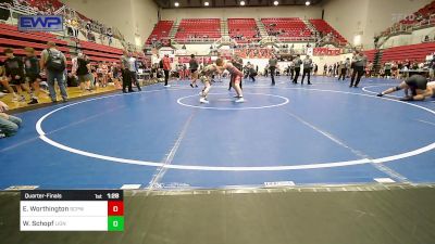 106 lbs Quarterfinal - Ethan Worthington, South Central Punisher Wrestling Club vs Weston Schopf, Lions Wrestling Academy