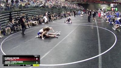 85 lbs Semis & 1st Wrestleback (8 Team) - Aiden Carruthers, Nebraska Blue vs Curran Meyer, Iowa USA Grey