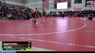 132 lbs Cons. Round 1 - William Flowers, Wabasso vs Jack Barz, Sauk Rapids-Rice