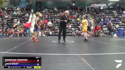 77 lbs 1st Place Match - Johnathan Thompson, IA vs Logan Bailey, CT